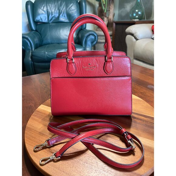 Kate Spade New York Madison Red Satchel Crossbody Small NWOT - Picture 3 of 11